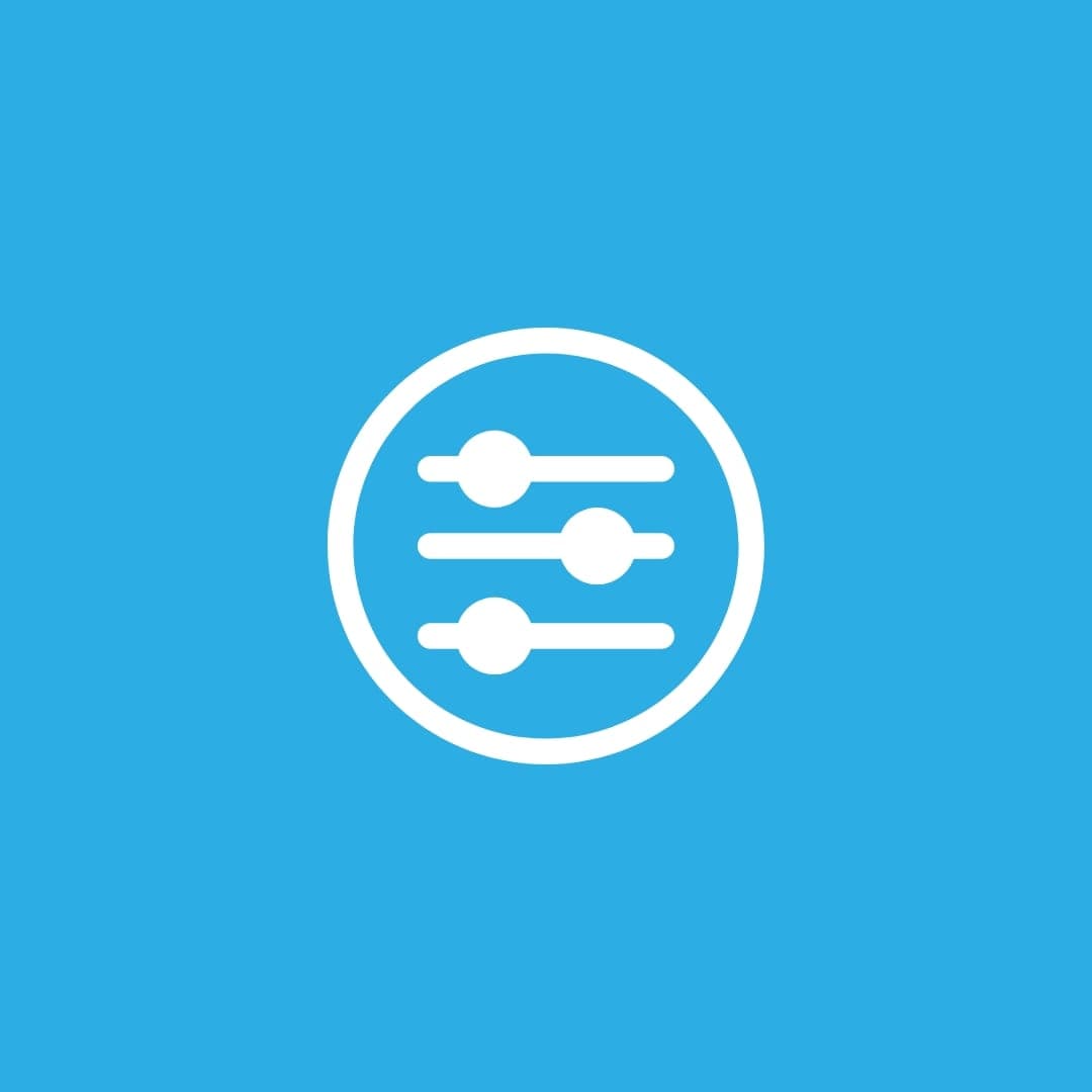 Customer statement filtering icon: filter sliders