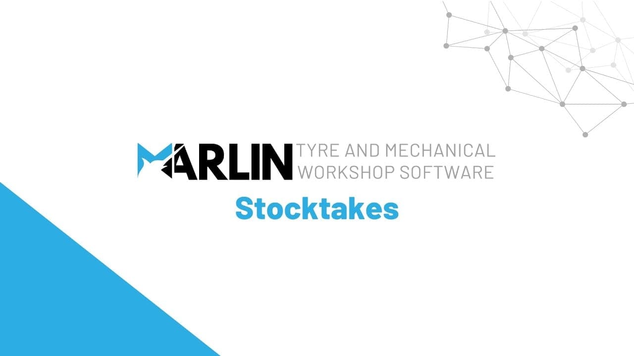 Marlin Tyre and Mechanical Workshop Software: Stocktakes
